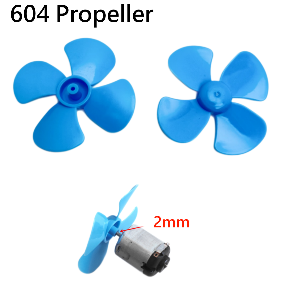Science Toys Diy - 10個入り 604 4枚羽根プロペラ 1.95mm穴 DIY科学実験モデルパーツ 風力車、小型扇風機、水中ロボット用