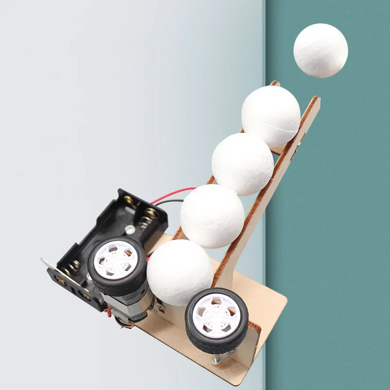 Science Project Diy - 電動ボールピッチングマシンキット DIY科学玩具 教育技術プロジェクト モデル玩具 ギフト用