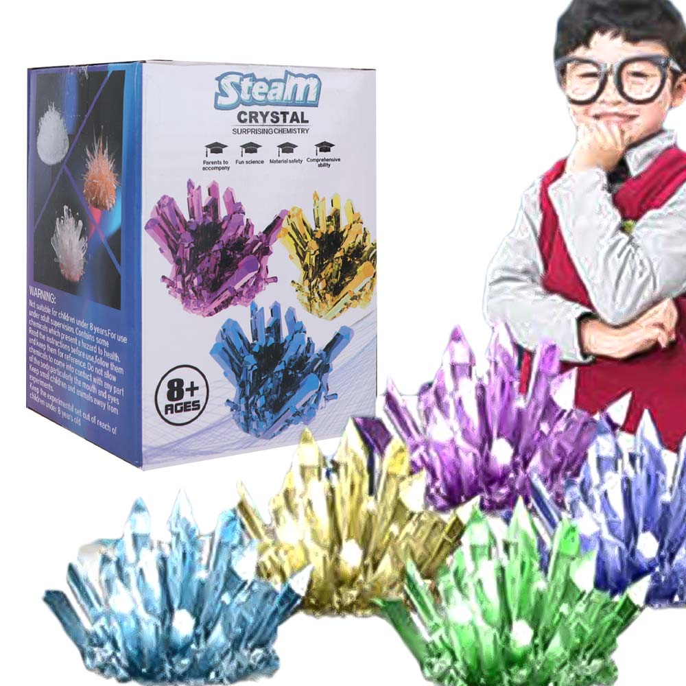 Science Project Diy - クリスタルを育てる クリスタル育成科学キット カラフルなクリスタル 育てやすい 科学実験 おもちゃ