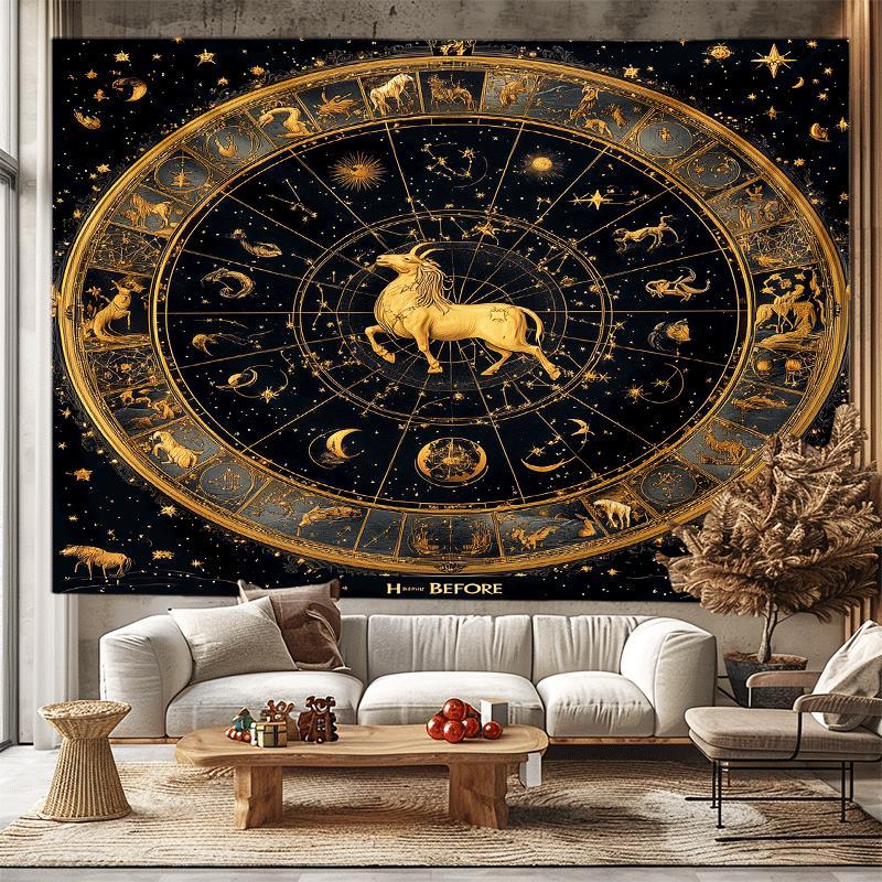 Star Map Poster - エレガントな星座タペストリー天体占星術ボヘミアン壁飾りポスター大サイズ宇宙星図スピリチュアルホームアート
