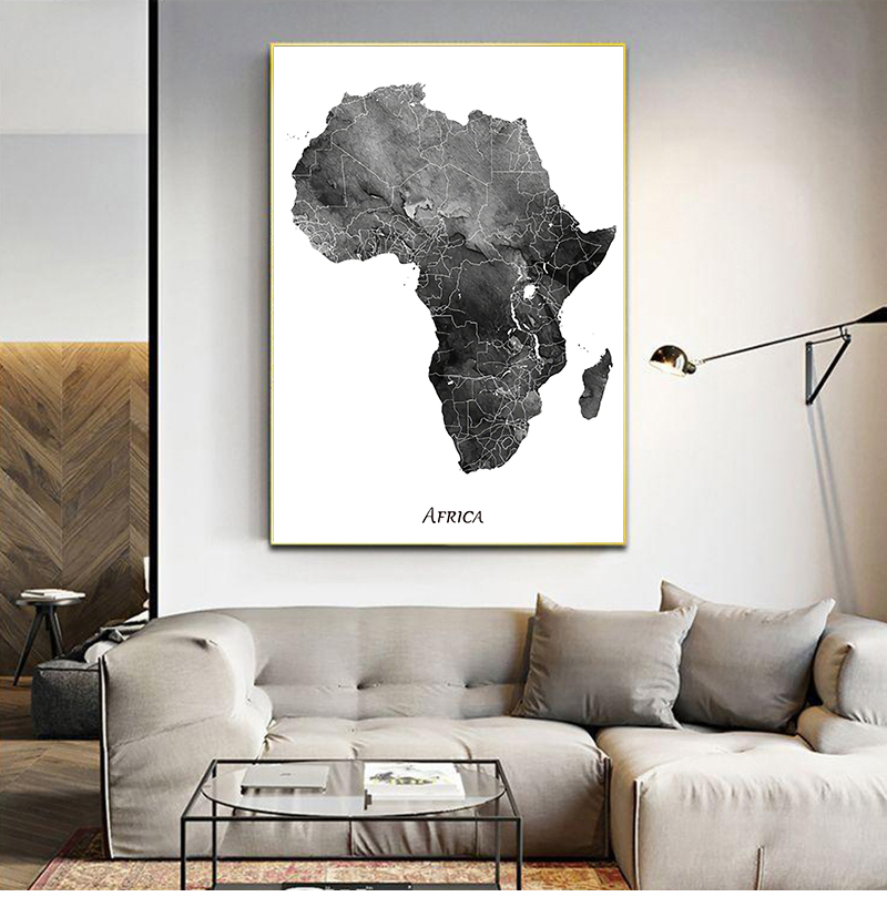 ポスターとプリントのアフリカの地図,旅行の壁画,キャンバス, - Star Map Poster のレビューと価格