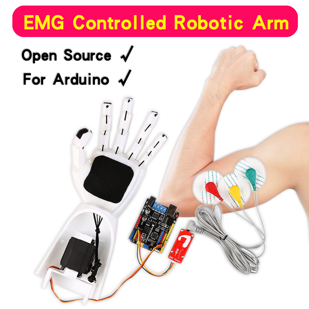 電気ロボットアームセンサー、筋肉信号センサー、arduino - Science Robotics のレビューと価格