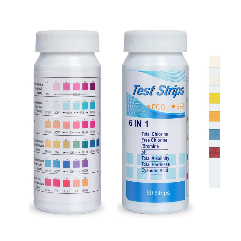 6 in 1 塩素PHテストストリップ - 50ストリップ多 - Ph Strip Test のレビューと価格