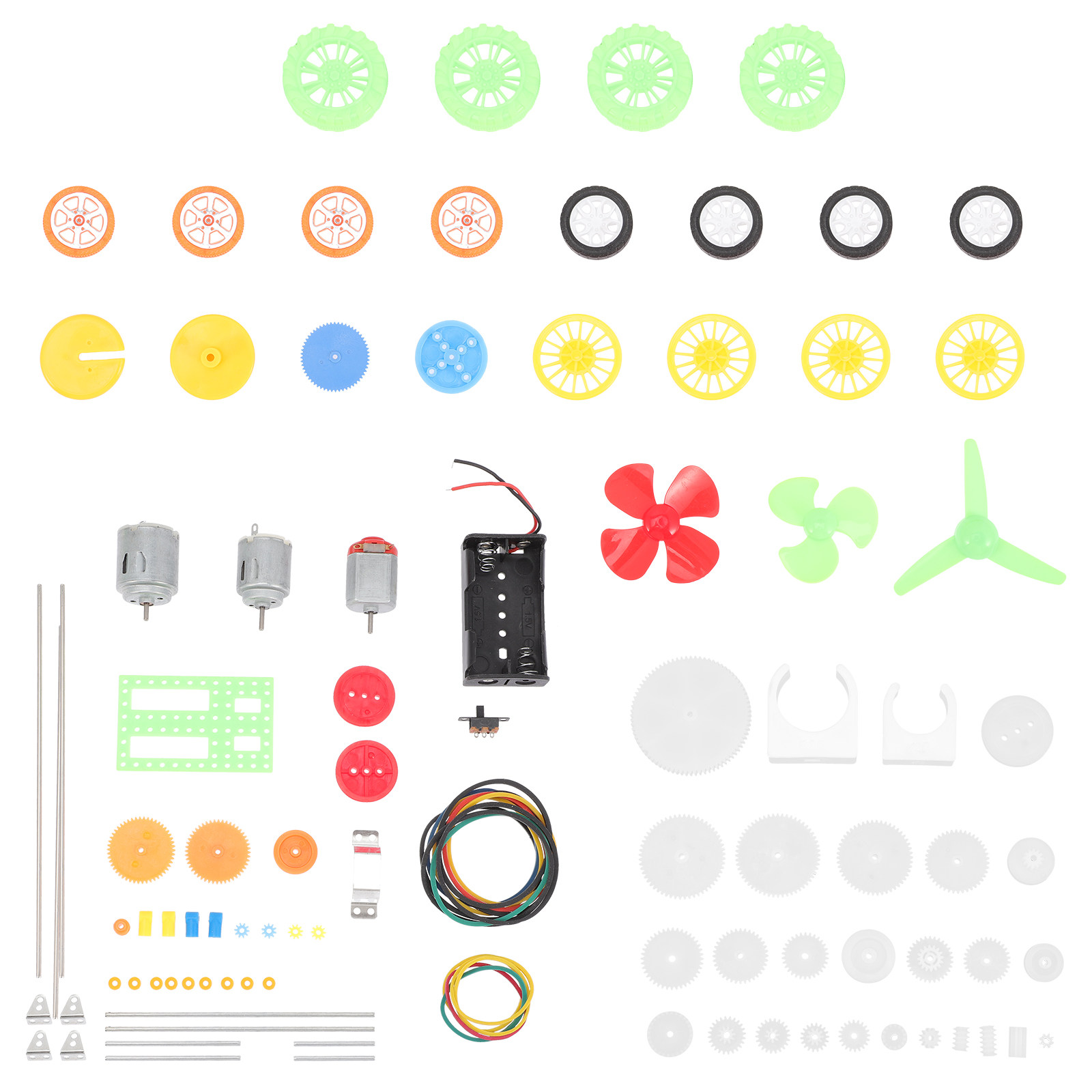 112個入り モーター用アクセサリーキット。プラスチック製の - Science Project Diy のレビューと価格