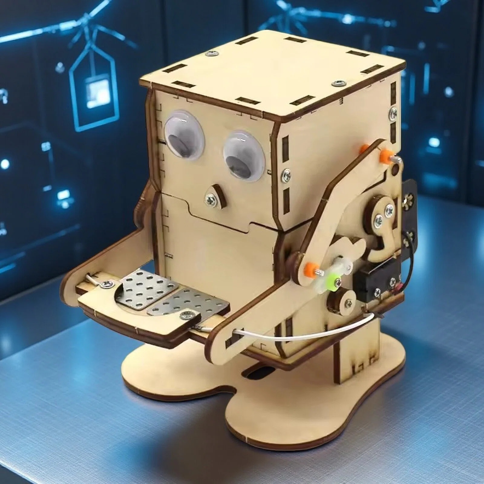コインを飲み込むロボットモデル DIY 木製組み立て科学実験 - Science Robotics のレビューと価格