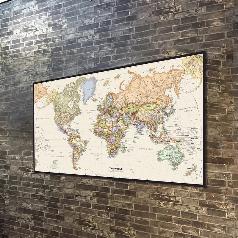 127x81cm/50x32インチヴィンテージ世界地図ポスタ - Star Map Poster のレビューと価格