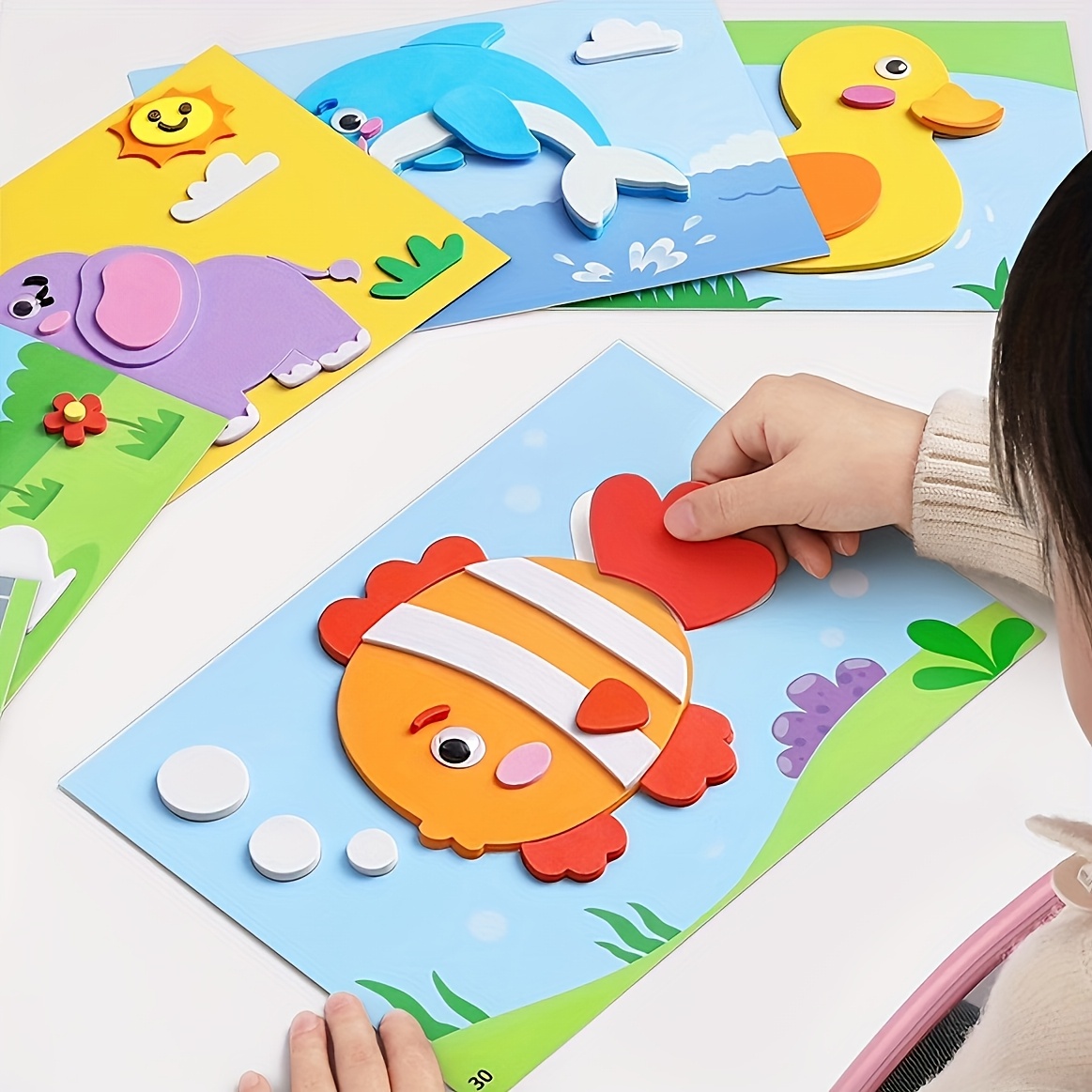 子供用3Dステッカー、使い捨て、手作りのEVAクラフトデカー - Science Project Diy のレビューと価格